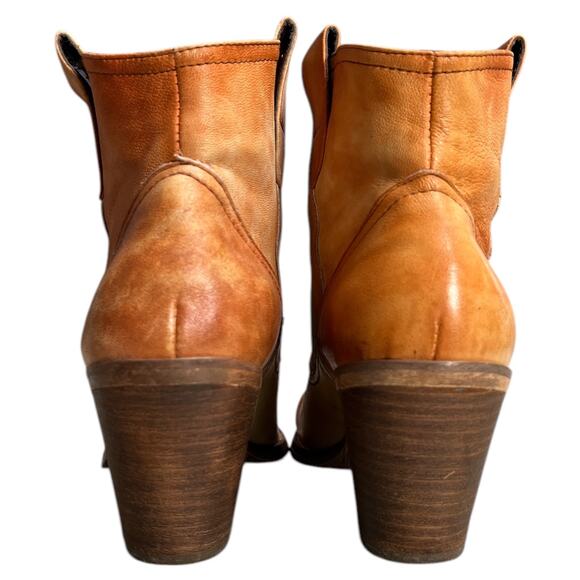 Steve Madden Tesstify Boots Sz 8 Western Leather Cowboy Booties Brown - Picture 6 of 12